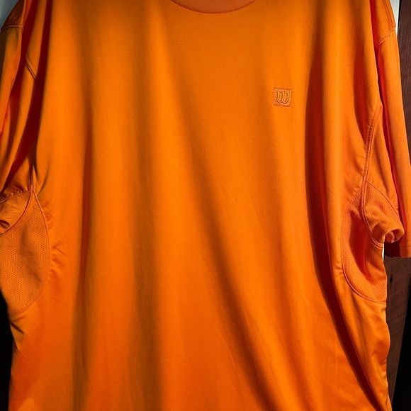 Men’s XL Wilson Jersey Round neck “T”, bright orange, breathable mesh underarm. - Picture 1 of 13